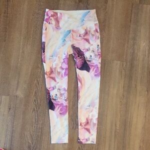 Calia By Cartie Underwood Pink, Blue & Purple Leggings Vibrant & Comfortable. Sm